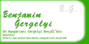 benjamin gergelyi business card